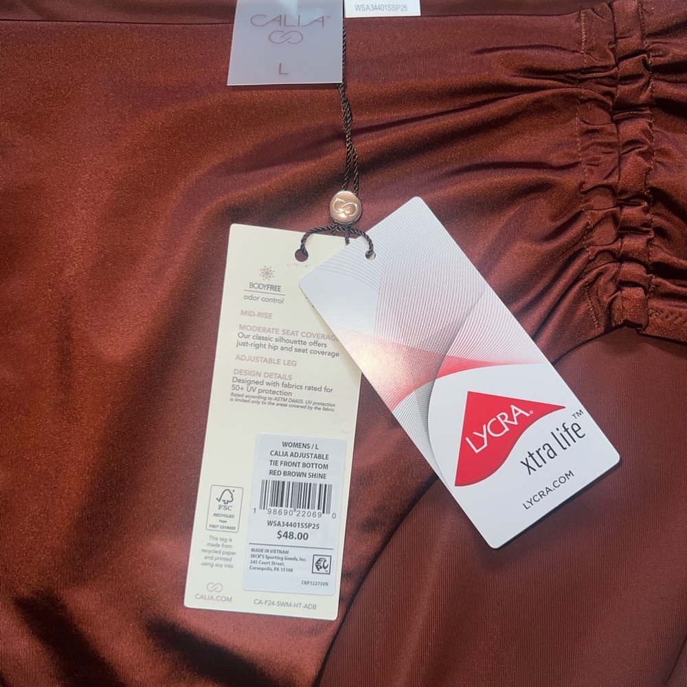 CALIA Ruched Rash Guard Two-Piece Set | Size Large NWT | Retail $100+ - Picture 8 of 8